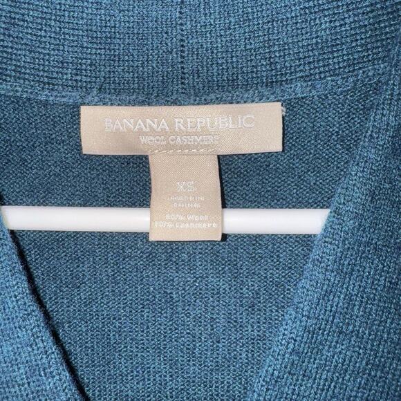 Banana Republic Wool Cashmere Pullover Sweater Womens Size XS Teal Shadow Green - Picture 3 of 6